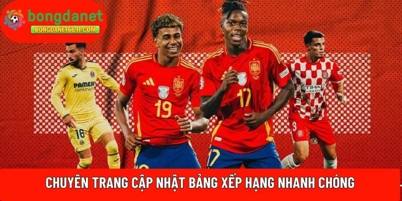 Chuyên trang cập nhật bảng xếp hạng nhanh chóng